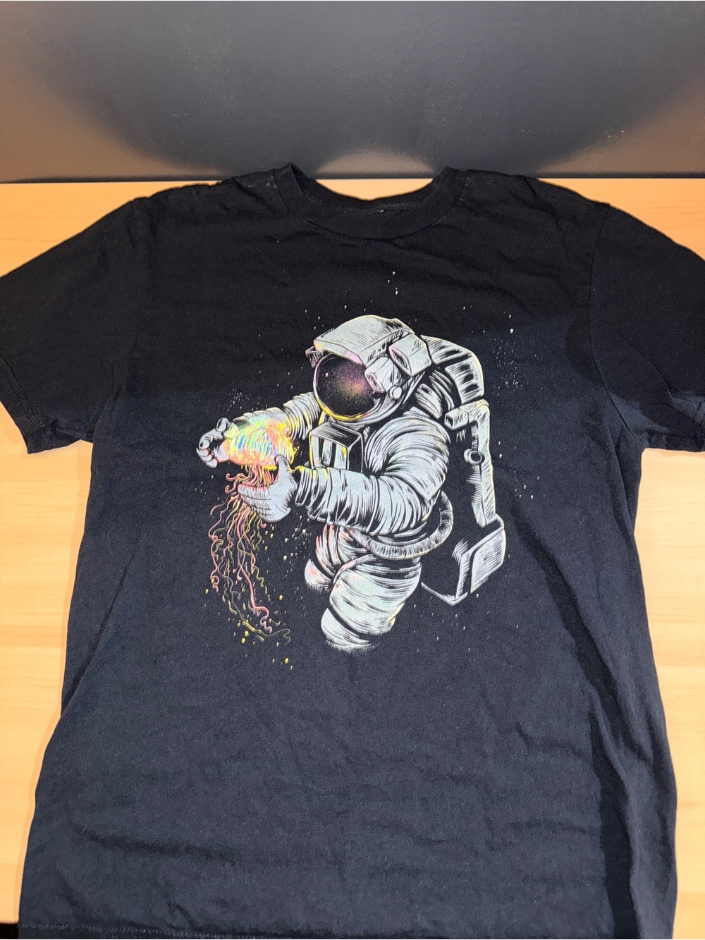Threadless Black Graphic Tee with Multicolor Print